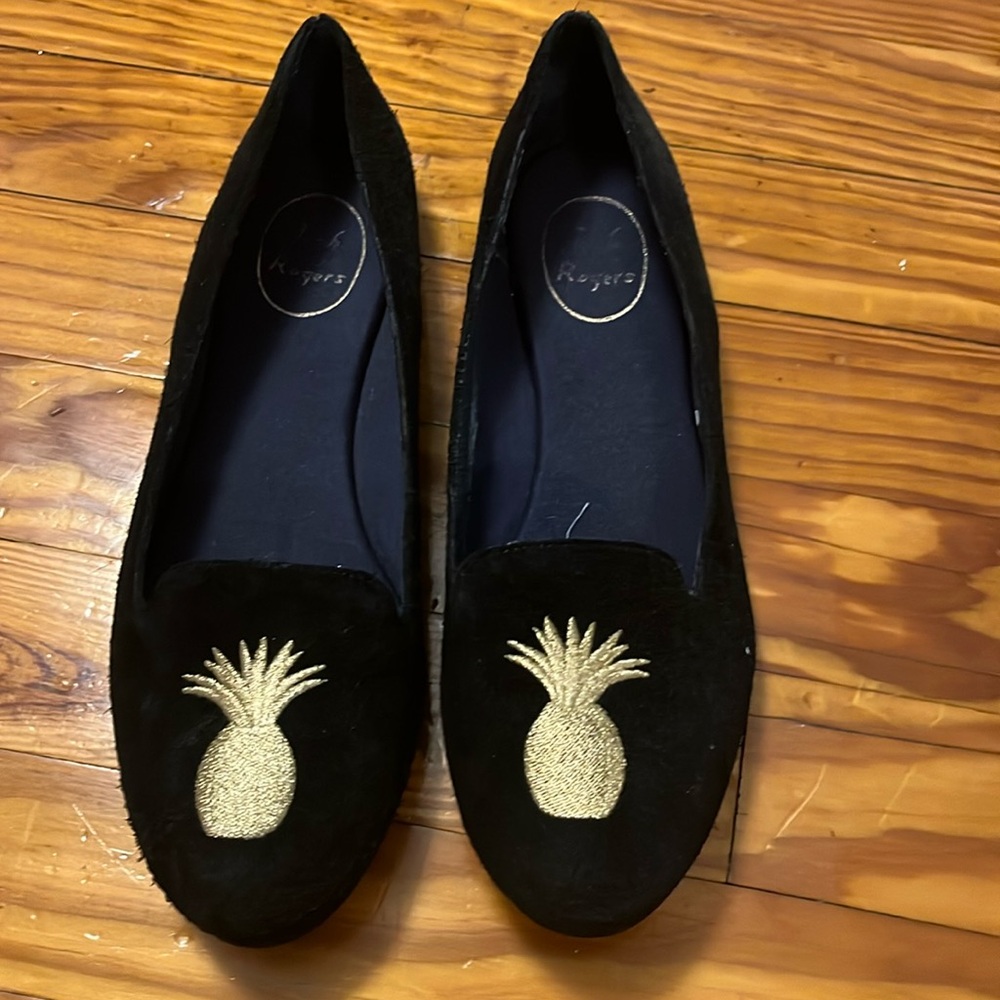 EUC Pineapple Jack Rogers Suede loafer/Flats SZ 9.5